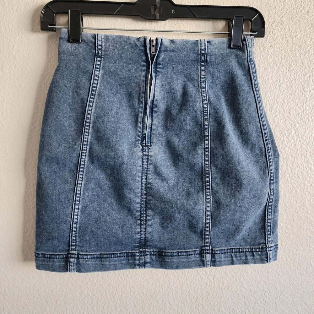 Free People Indigo Mini Skirt